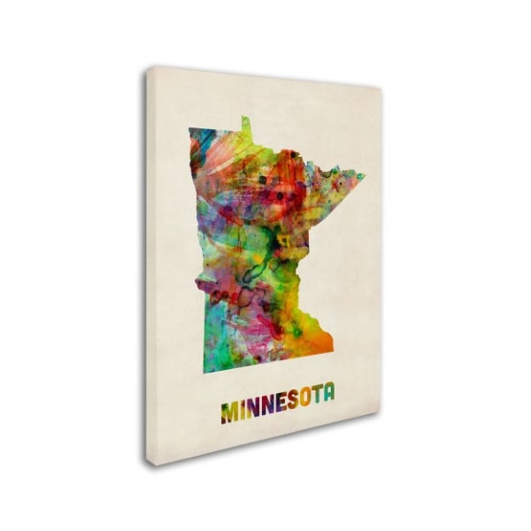 Michael Tompsett 'Minnesota Map' Canvas Art,24x32